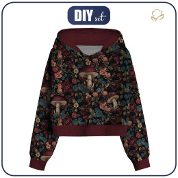 Cropped Hoodie (IDA) - FLOWERS wz.60 - Nähset