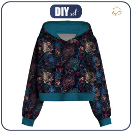 Cropped Hoodie (IDA) - FLOWERS wz.63 - Nähset
