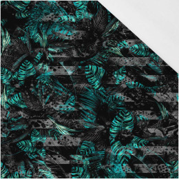 JUNGLE ZEBRA / MONSTERA - Single Jersey mit Elastan ITY