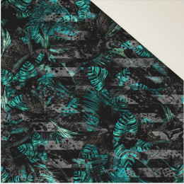 JUNGLE ZEBRA / MONSTERA - Polster- Velours