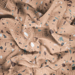 TERRAZZO M. 6 / peach fuzz - Baumwoll Musselin