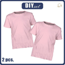 2-PACK - BASIC KINDER T-SHIRT -  LIGHT PINK - Nähset