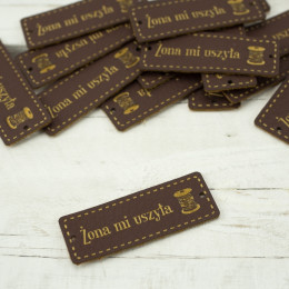 Żona mi uszyła Label - Spule 1,5x4 cm - braun