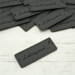 Lieblingsstück Label - Nähnadel 1,5x4 cm - graphit