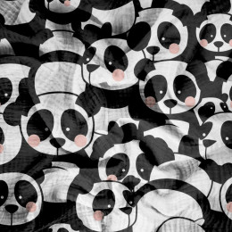 PANDAS / rosa  - Baumwoll Musselin