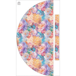 Maxirock Panel - Viskose Jersey/ Pastel flowers wz.19