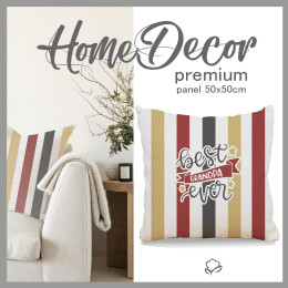 KISSENPANEL - Best grandpa ever/ Streifen - HOME DECOR PREMIUM 