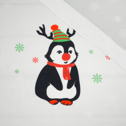 PINGUIN RENTIER / rot - Paneel Sommersweat 