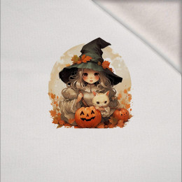 HALLOWEEN GIRL - Paneel (60cm x 50cm) Wintersweat angeraut mit Elastan ITY
