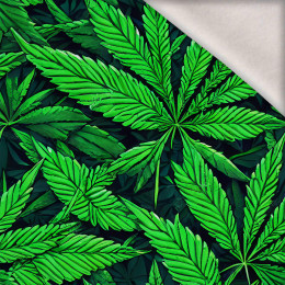 Hemp leaves WZ. 7 - Wintersweat angeraut mit Elastan ITY