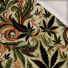 Hemp leaves WZ. 5 - Hydrophober angerauter Wintersweat