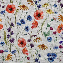 WIESENBLUMEN / M-01 melange hellgrau - Sommersweat SP250