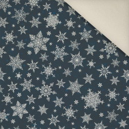 SCHNEEFLOCKEN MST. 2 / navy- Polster- Velours