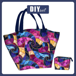 XL Tasche mit Utensilientasche 2 in 1 - STAINED GLASS WZ.24 - Nähset