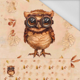 OWL STEAMPUNK FOREST M. 1 - panoramisches Paneel  Wasserabweisende Webware (60cm x 155cm)