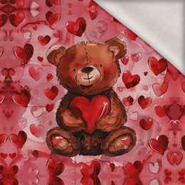 VALENTINE'S DAY / BEAR 2 - panel (60cm x 50cm) Wintersweat angeraut mit Elastan ITY