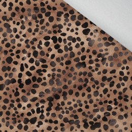 ANIMAL SPOTS/ Mocha Mousse  - leichte Maschenware angeraut