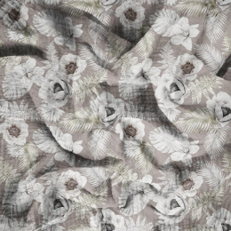 WHITE FLOWERS Ms. 3 - Baumwoll Musselin