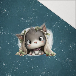 WINTER ANIMALS wz.19 - Paneel (60cm x 50cm) Hydrophober angerauter Wintersweat