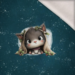 WINTER ANIMALS wz.19 - panel (60cm x 50cm) Wintersweat angeraut mit Elastan ITY