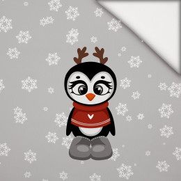 WINTER ANIMALS wz.7 - Paneel (60cm x 50cm) leichte Maschenware angeraut