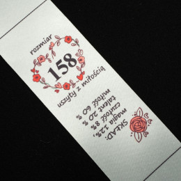 Mädchen Textillabel - Größe 158 - 4 Stck Set