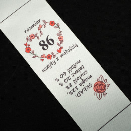 Mädchen Textillabel - Größe 86 - 4 Stck Set