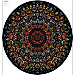AFRICAN MANDALA - groß Tellerrock-Panel 