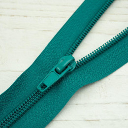 Spiral-Reißverschluss 55cm teilbar - smaragd