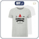 HERREN T-SHIRT - BARBECUE MASTER / melange hellgrau - Single Jersey 