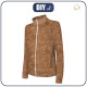 “MAX” KINDER TRAININGSJACKE - BROWN SPRENKEL - Maschenware mit kurzem Flor