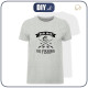 HERREN T-SHIRT - DO FISHING / melange hellgrau - Single Jersey 