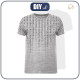 HERREN T-SHIRT - BINÄRSYSTEM / melange hellgrau - Single Jersey