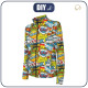 “MAX” KINDER TRAININGSJACKE - COMICS - Maschenware mit kurzem Flor