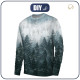 BASIC HERREN SWEATSHIRT (OREGON) - WALD OMBRE (WINTER IM GEBIRGE) - Nähset