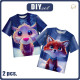 2-PACK - KINDER T-SHIRT - ANIMIERTE TIERE Ms. 2 - Nähset