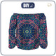Carmenausschnitt Bluse SOFIA - BUNTE MANDALA m. 4 - Nähset 