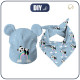 KINDER MÜTZE UND SCHAL (TEDDY) - PANDA AUF EINEN REGENBOGEN 48-50