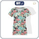 DAMEN T-SHIRT - FLAMINGOS UND  MONSTERAS - Single Jersey