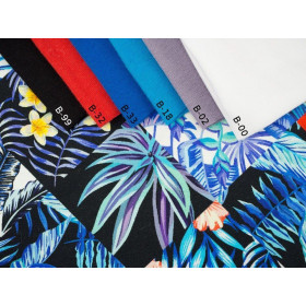 TROPISCHES KARO - Bio Single Jersey mit Elastan TE210 Sommersweat