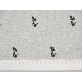 PUDEL (MINIMAL) / M-01 melange hellgrau - Single Jersey TE210