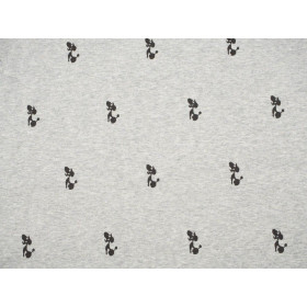 PUDEL (MINIMAL) / M-01 melange hellgrau - Single Jersey TE210