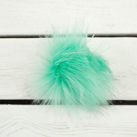 Kunstfell Pompon 9 cm -  minze