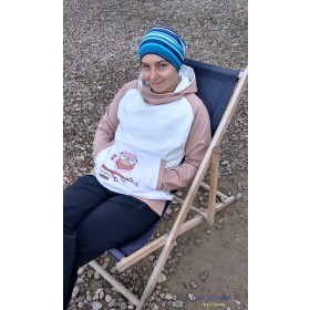 EULE MIT KAFFEE / beige - Paneel Sommersweat 