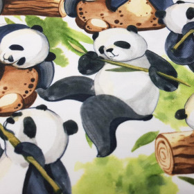PANDAS AUF BAMBUSSEN - Wasserabweisende Webware