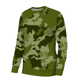 BASIC DAMEN SWEATSHIRT (HANA) - CAMOUFLAGE M. 3 / olive - Nähset