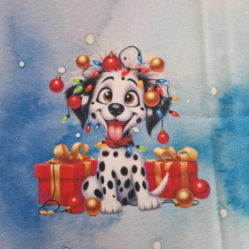 Christmas animal wz. 4 - panel (60cm x 50cm) Wintersweat angeraut mit Elastan ITY