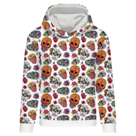 CLASSIC DAMEN HOODIE (POLA) - TOTENKÖPFE Ms. 3 / weiß (DIA DE LOS MUERTOS) - Sommersweat 