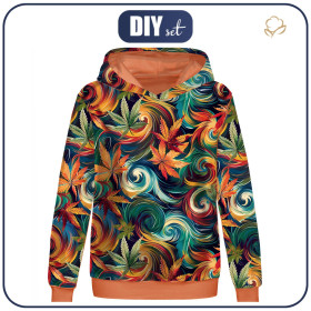 CLASSIC DAMEN HOODIE (POLA) - Hemp leaves WZ. 1 - Nähset