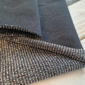 SCHWARZ / Silber - Sommersweat mit Lurexfaden